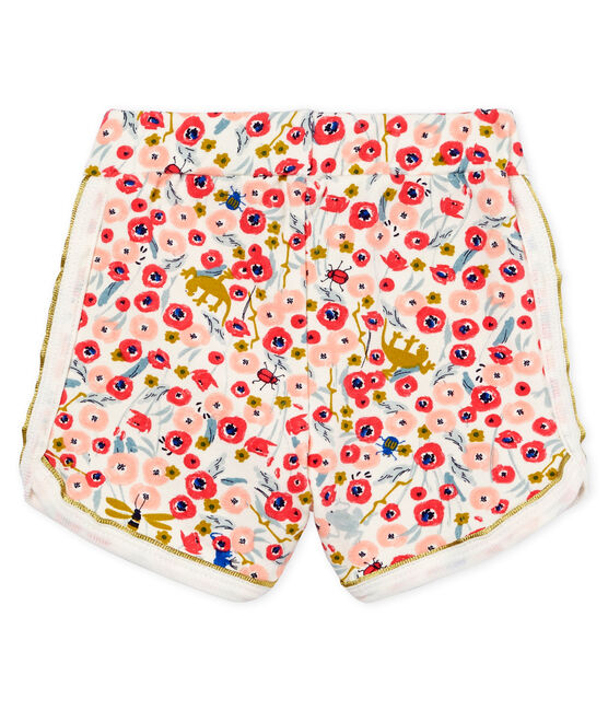 Shorts estampados para bebé niña blanco MARSHMALLOW/blanco MULTICO