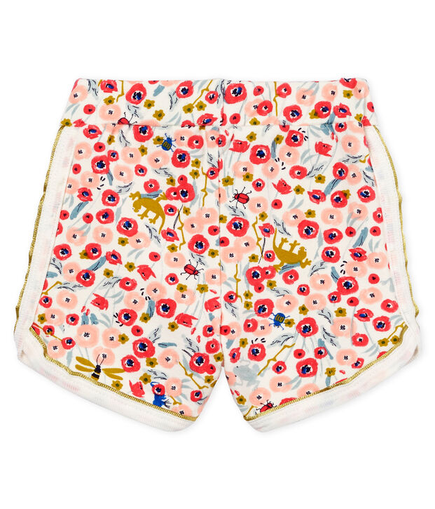 Shorts estampados para beb&eacute; ni&ntilde;a blanco/multicolor