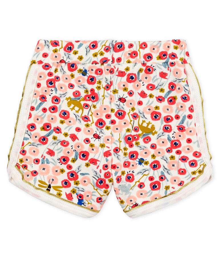 Shorts estampados para beb&eacute; ni&ntilde;a blanco MARSHMALLOW/blanco MULTICO