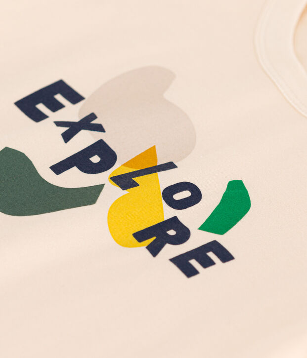 Camiseta estampada de jersey ligero para ni&ntilde;o crudo/multicolor