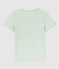 Camiseta RECTA con cuello redondo de algodón orgánico de mujer verde HERBIER/ MARSHMALLOW