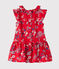 Vestido estampado de bebé niña  rojo PEPS/blanco MULTICO