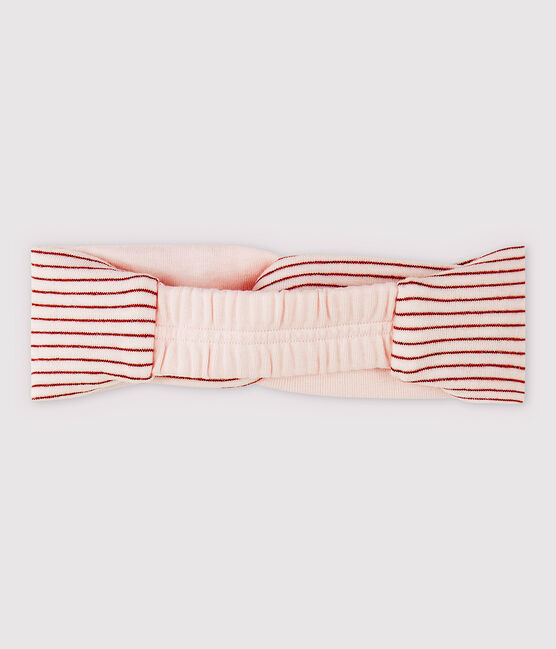 Diadema de rayas de tejido tubular de bebé niña rosa FLEUR/rosa COPPER