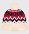 Gorro de jacquard de lana de niño/niña blanco AVALANCHE/ MULTICO