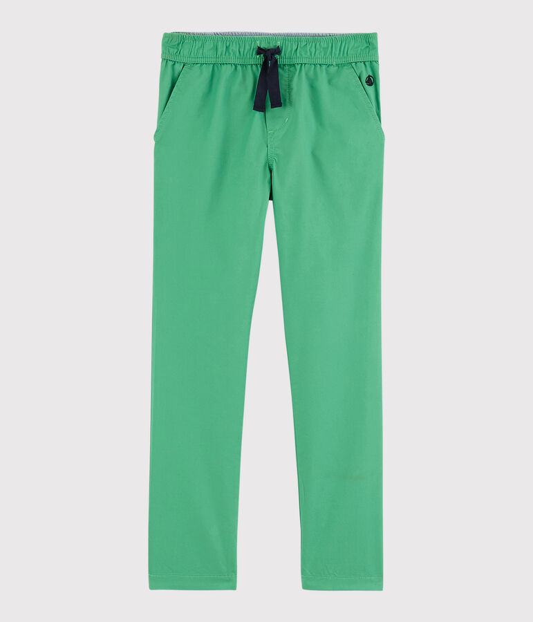 Pantal&oacute;n de sarga de ni&ntilde;o verde
