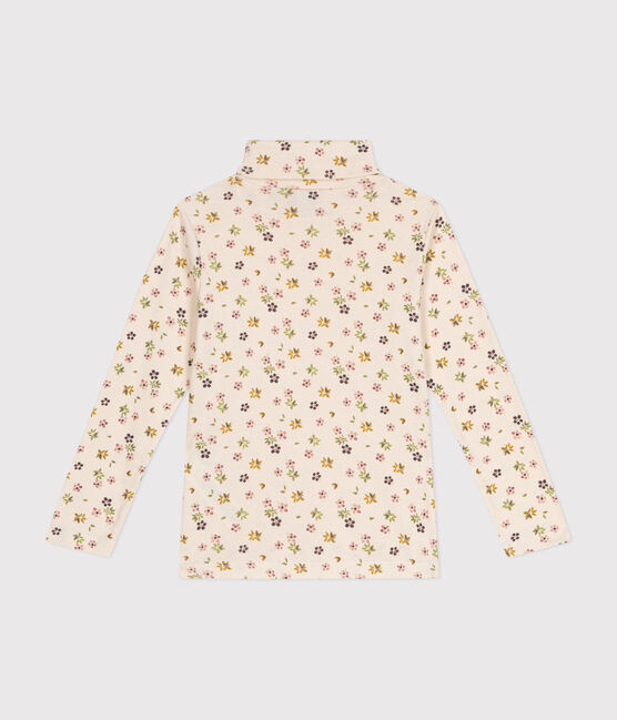 Camiseta de cuello alto de algodón para niña blanco AVALANCHE/ MULTICO