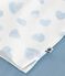Pijama de algodón bimaterial con estampado de corazones para mujer azul ADRIATIC/ MULTICO