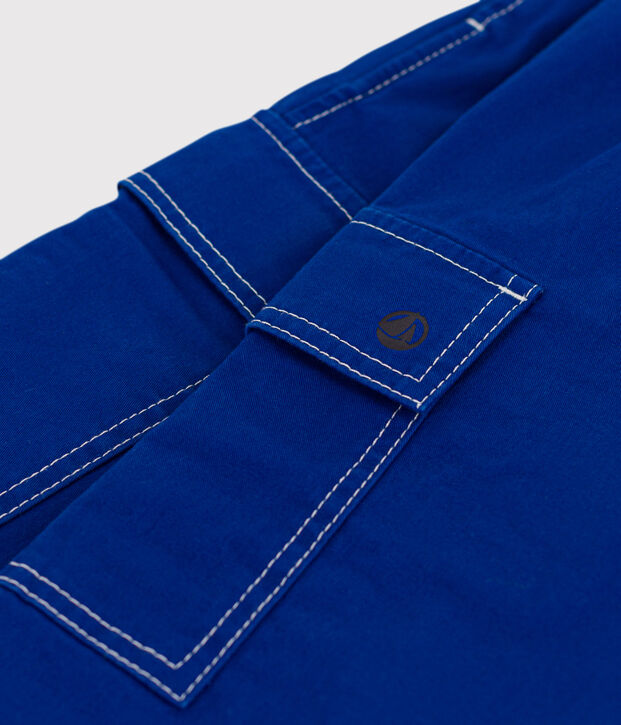 Pantal&oacute;n cargo de sarga de ni&ntilde;a / ni&ntilde;o azul