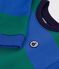 Sudadera infantil unisex de algod&oacute;n a rayas azul/verde