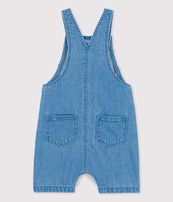 Peto corto de tejido vaquero ligero ecológico de bebé azul DENIM CLAIR