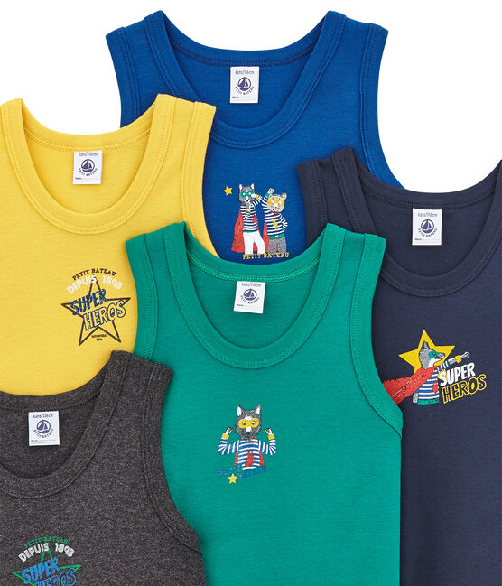 Pack de 5 camisetas sin mangas para niño variante 1