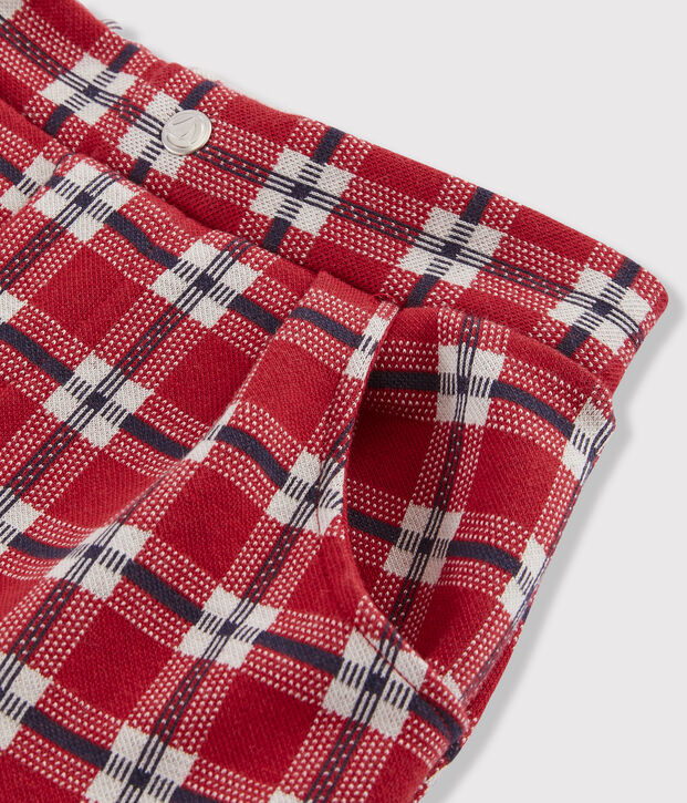 Short de punto para ni&ntilde;a rojo/multicolor