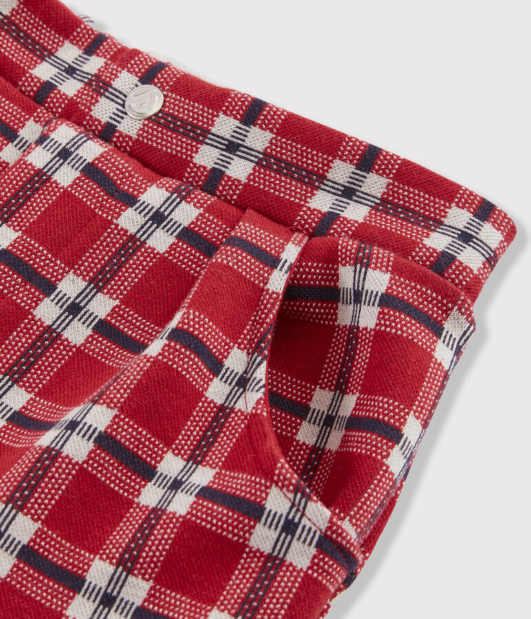 Short de punto para ni&ntilde;a rojo TERKUIT/blanco MULTICO