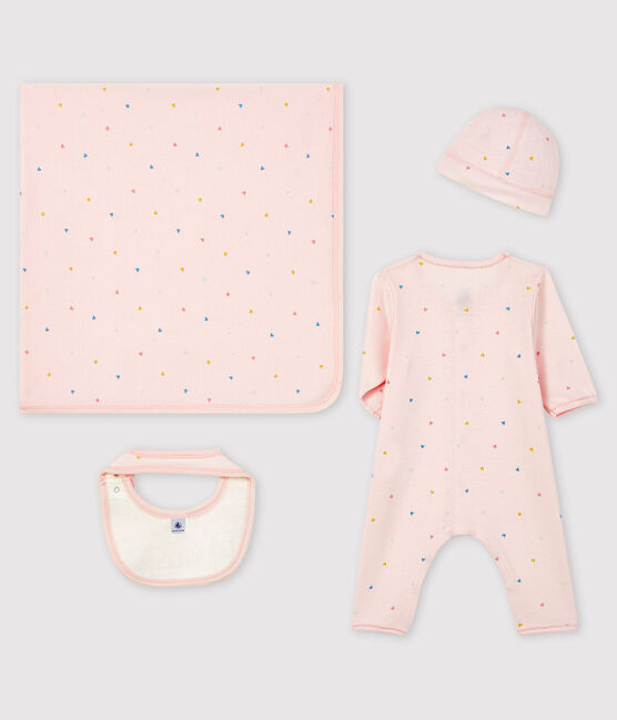 Estuche de regalo de nacimiento de tejido acanalado para bebé niña variante 1