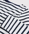 Jersey marinero para niña blanco MARSHMALLOW/ SMOKING ARGENT BRILLANT