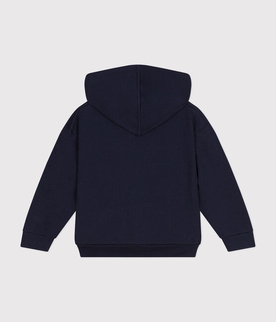 Sudadera de felpa con cremallera y capucha para niña azul SMOKING