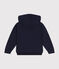 Sudadera de felpa con cremallera y capucha para niña azul SMOKING