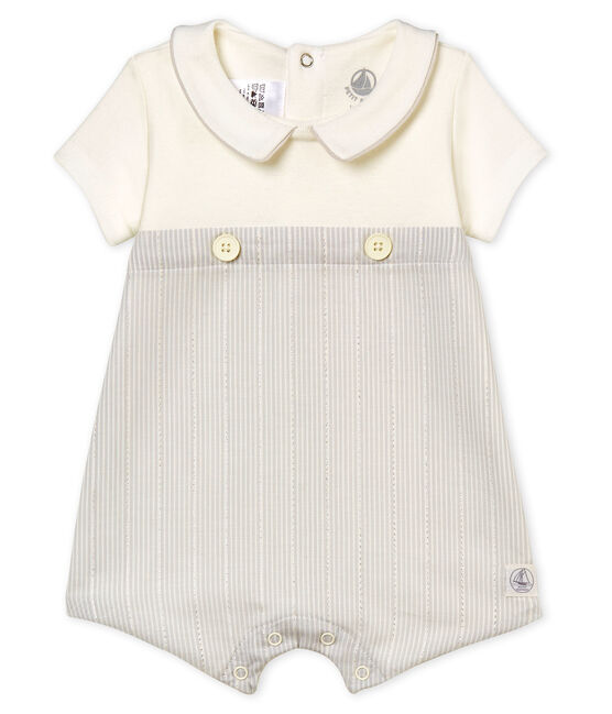 Mono corto para bebé niño blanco MARSHMALLOW/beige PERLIN