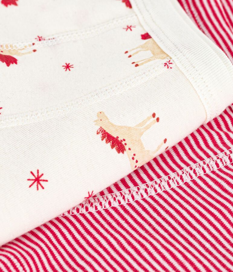 Juego de b&oacute;xeres infantiles de algod&oacute;n con ribete en la cintura y estampado de caballos multicolor