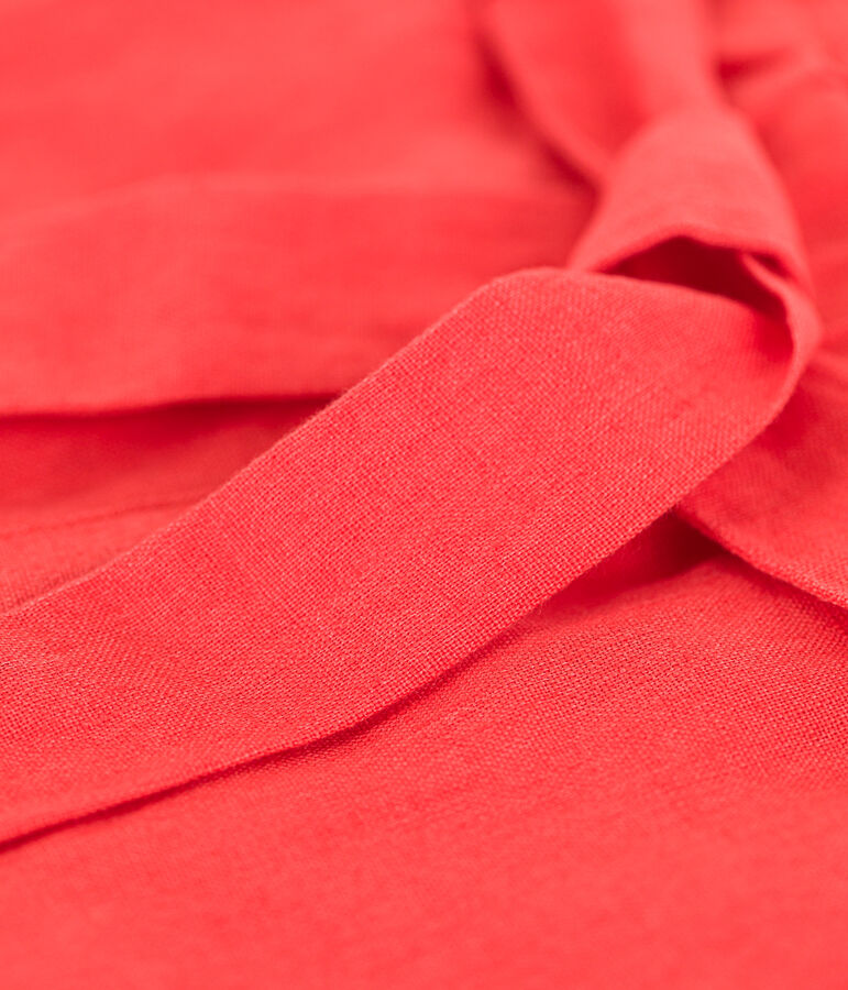 Shorts de lino para ni&ntilde;a naranja