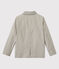 Chaqueta a rayas de tela para niño gris MINERAI/blanco LAIT
