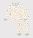 Pijama infantil ajustado de algodón con estampado de estrellas