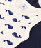 Juego de 2 camisetas infantiles sin mangas de algodón con estampado de ballenas variante 1