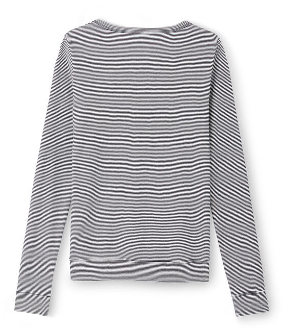 Cárdigan icónico para mujer azul SMOKING/blanco LAIT
