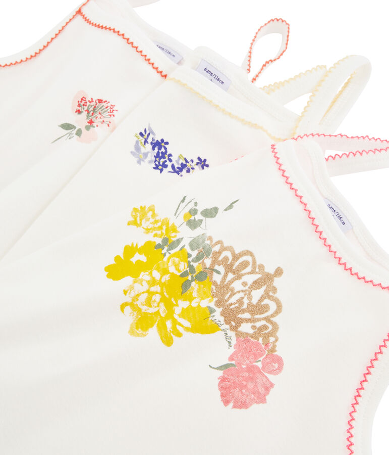 Tr&iacute;o de camisas de tirantes para ni&ntilde;a multicolor