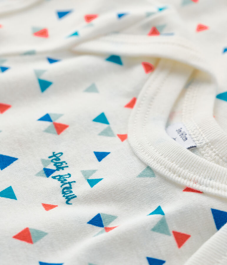 Bodi manga corta para beb&eacute; ni&ntilde;o-ni&ntilde;a blanco/multicolor