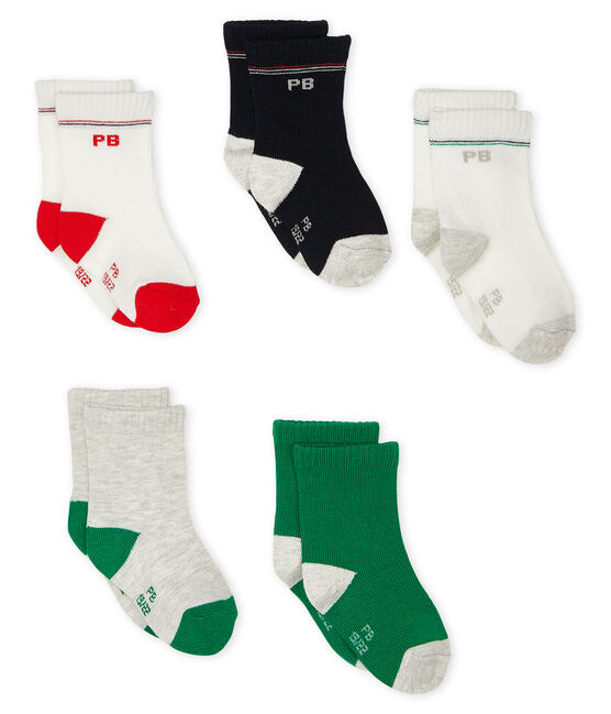 Lote de 5 pares de calcetines bebé niño variante 2