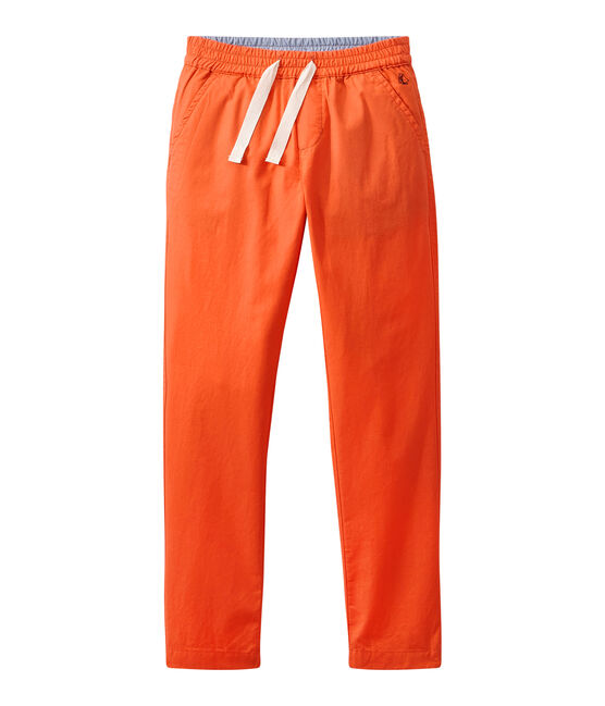 Pantalón con la cintura elástica para niño naranja ORIENT