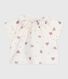 Blusa de algodón de manga corta con estampado de corazón para bebé
