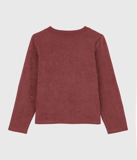 Cárdigan de rizo de niña marron OMBRIE