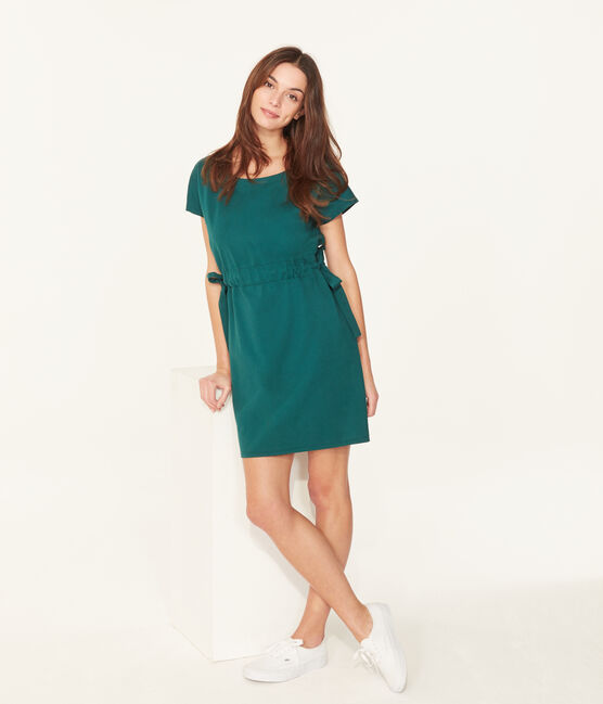 Vestido manga corta para mujer verde PINEDE