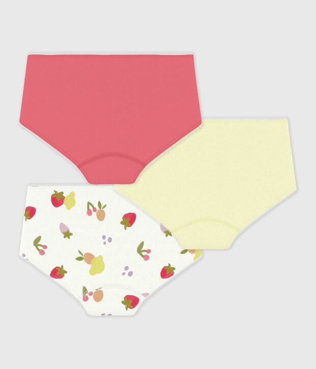 Juego de culottes infantiles de algod&oacute;n con estampado de frutas multicolor