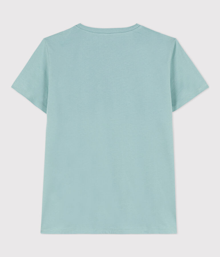 La camiseta RECTA de algod&oacute;n con cuello de pico para mujer verde