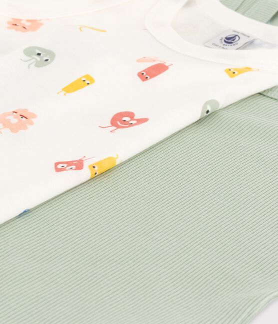 Juego de 2 camisetas de tirantes de emociones de algodón y lyocell de niño variante 1