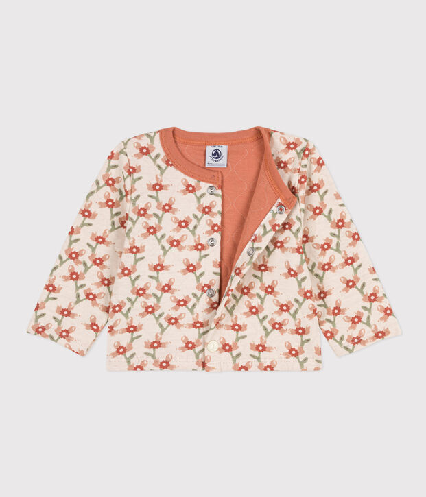 C&aacute;rdigan estampado de t&uacute;bico acolchado para beb&eacute; crudo/multicolor