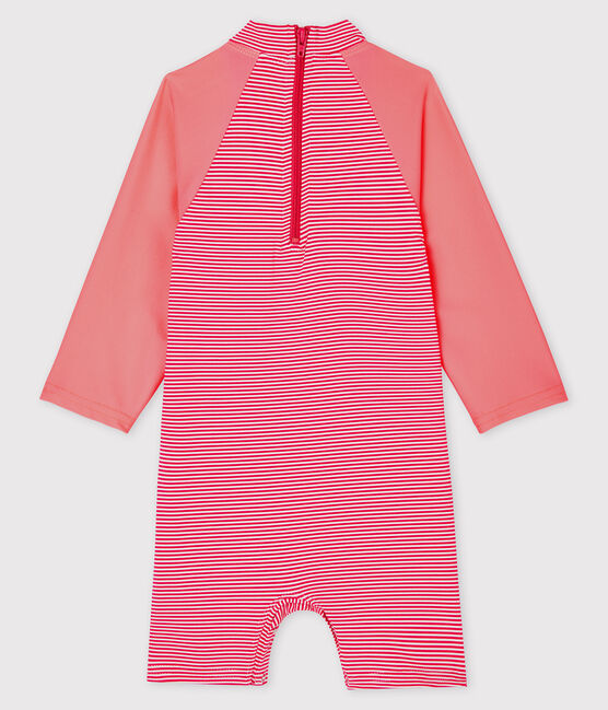 Mono ecorresponsable para bebé niña/niño rosa GEISHA/blanco MARSHMALLOW