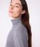 Camiseta de cuello alto Icónica de algodón para mujer azul SMOKING/blanco MARSHMALLOW