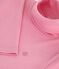 Camiseta infantil lisa de cuello alto de algod&oacute;n rosa