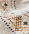Gorrito en punto Jacquard para bebé niño beige CREAMY CHINE