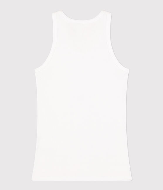 Camiseta de tirantes L'ICONIQUE de algodón biológico de mujer blanco ECUME