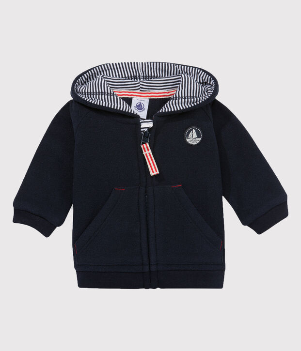 Sudadera de tejido polar para beb&eacute; azul