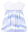 Vestido de manga corta para bebé niña blanco MARSHMALLOW/azul RIYADH