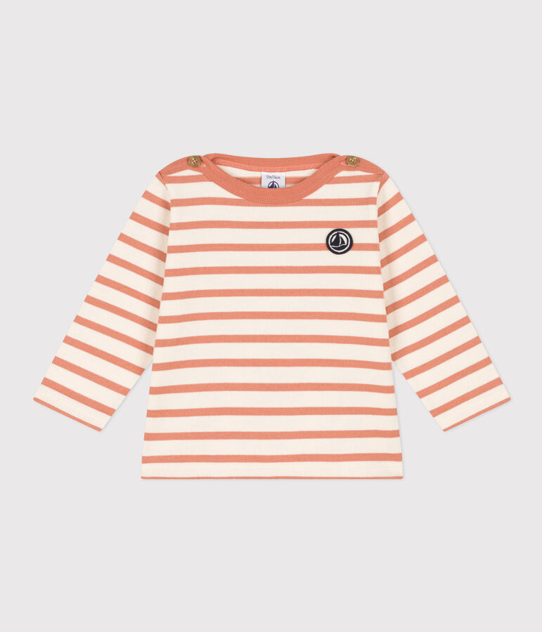 Marinera de punto grueso para beb&eacute; crudo/rosa