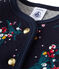 Cardigan para bebé niña en túbico estampado azul SMOKING/blanco MULTICO