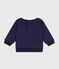 Sudadera de algod&oacute;n colorblock para beb&eacute; azul/crudo