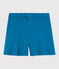 Pantalón corto de algodón de niña azul MYKONOS